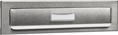 Image de Entrée de Boîte aux Lettres Inox BURG WACHTER, Encastrable, Pour Porte Jusqu'à 35mm, 68 x 266 x 9 mm