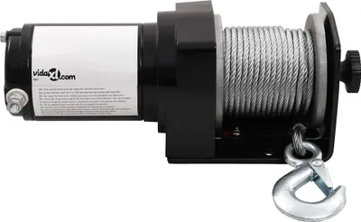 Produktbild von vidaXL Elektrische Seilwinde + Montageplatte Rollenführung 1360 kg 12V