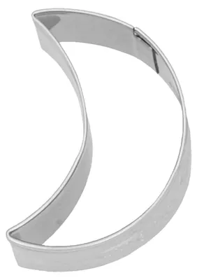 Image de Moulette en forme de lune – Birkmann – argentée, 4 cm, en acier inoxydable, forme classique de croissant de lune