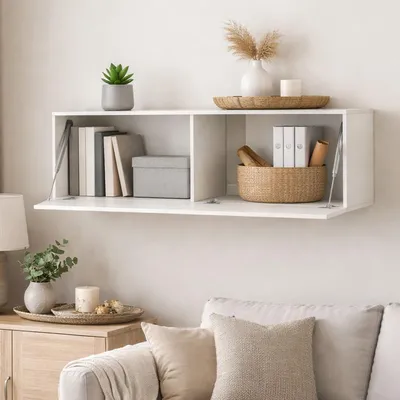 Image de Laghetto - Meuble Suspendu, 150x40h cm Beige, Modulable