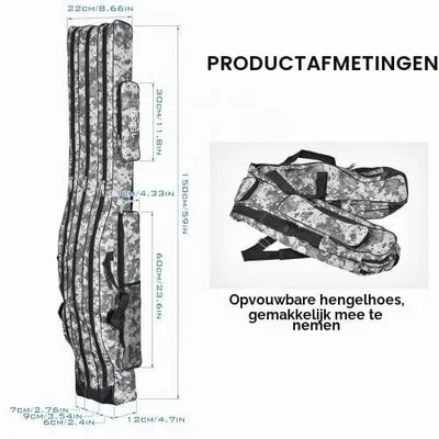 Productafbeelding van Vissersrugzak met 3 Compartimenten, Waterdicht