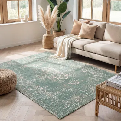 Zdjęcie produktu dla Volero - Dywan Vintage - Spring Ethnic Zielony/Kremowy - 120x170 cm