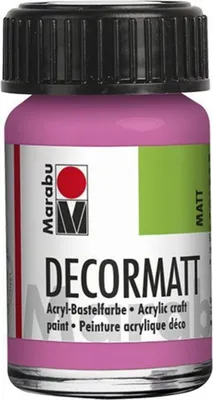 Produktbild von Decormatt Acryl - Pink 033 15 ml. Packung mit 5 Stück