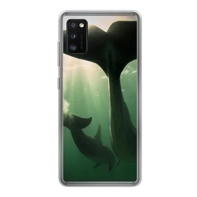 Produktbild von MuchoWow® Handyhülle Schutzhülle Hülle für Samsung Galaxy A41 Delfin - Wasser - Blau Silikon Softcase Handy Hülle - Mobiltelefon