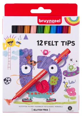 Produktbild von Bruynzeel - Filzstift für Kinder im Set mit 12 Farben