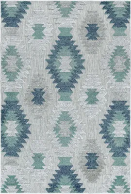 Produktbild von Outdoor Teppich Beatrice rechteckig, Farbe: Blau, Größe:140x200 cm