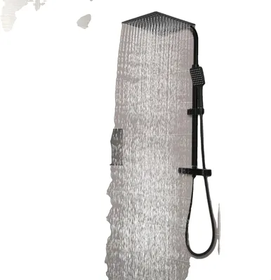 Immagine prodotto di Set doccia termostatico, regolabile in altezza, design quadrato