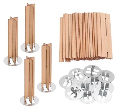 Holzdochte 10er-Set, 0,5 x 2,4 Zoll, Kreuzkern, für Kerzen