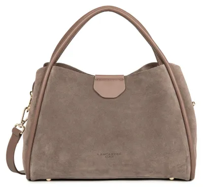 Image de Lancaster Sac à main Aimantée M Suède Ida Taupe