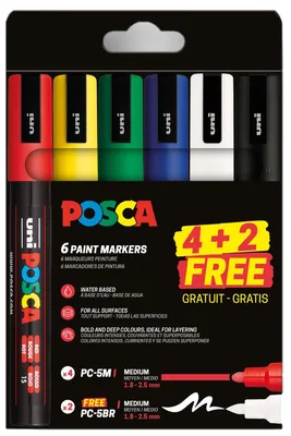 Produktbild von POSCA Pigmentmarker PC-5M + PC-5BR GRATIS Promopack