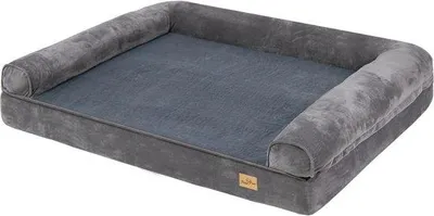 Image de Lit orthopédique pour chien XXL gris avec coussin lavable