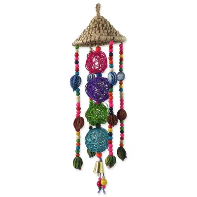 Zdjęcie produktu dla Zabawka wisząca Bird Jewel z linami i patykami, kolorowa 50x14cm