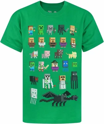 Produktbild von Minecraft - T-Shirt für Kinder NS7307 (158-164) (Grün)