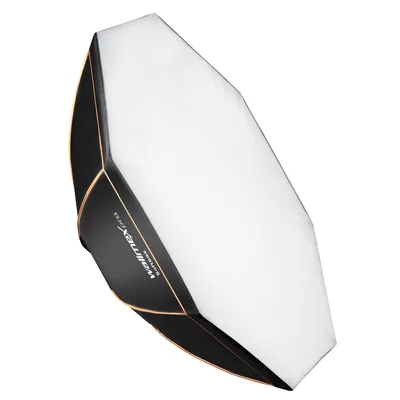 Produktbild von Walimex pro Octagon Softbox Orange Line Ø150 cm - mit Zwischendiffusor, Außendiffusor, Transporttasche - Lichtformer für Porträt und Peoplefotografie