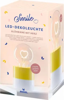 Produktbild von moses Smile LED-Dekoleuchte Glühbirne mit Herz