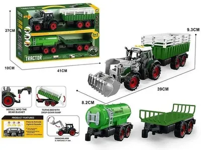 Zdjęcie produktu dla Traktor z przyczepą 41x27x10cm - ADAR