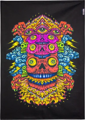 Produktbild von PSYWORK Schwarzlicht Stoffposter Neon "Seeing Wind Freak", 0,5x0,7m