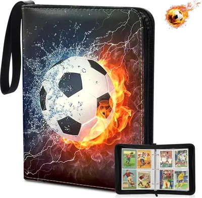 Produktbild von Sammelalbum für Fußballkarten - 50 Seiten - geeignet für 400 Karten - Fußball-Sammelalbum - Sportkarten - Poker