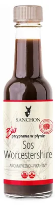 SOS WEGAŃSKI WORCESTERSHIRE BEZGLUTENOWY BIO 140 ml - SANCHON