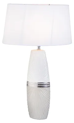 Imagen del producto de GILDE Tischleuchte, "Bardolino", Keramik, grau, weiß, , B. 30 cm, H. 53 cm 47456