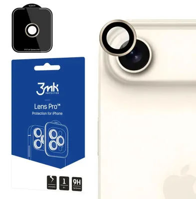 Productafbeelding van 3MK Lens Pro, Apple, iPhone Air, Stootvast, Krasbestendig, Zwart, Transparant, Goud, 1 stuk