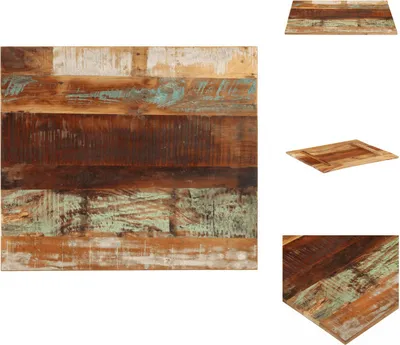 Produktbild von vidaXL Tischplatte Rechteckig 70x80 cm 15-16 mm Altholz Massiv - Tischplatten