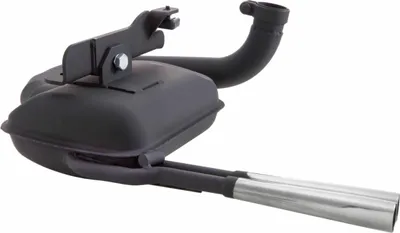 Produktbild von SIP Racing ROAD 2.0 Auspuff schwarz Stahl Chrom Schalldämpfer 2 Endrohre