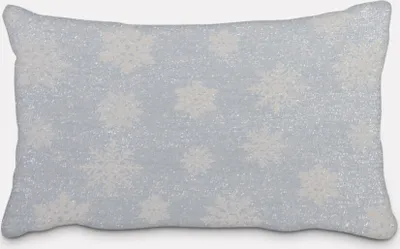 Produktbild von SCHÖNER LEBEN. Kissenhülle Eiskristalle hellblau silber beige Größe 30x50cm (HxB) 30x50cm (HxB) Größe