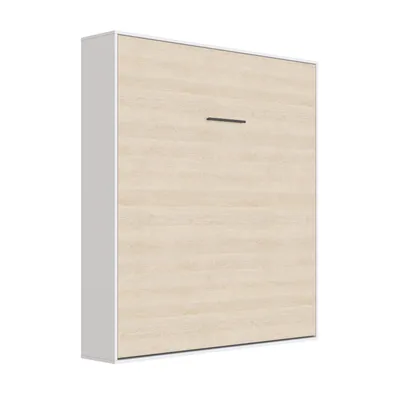 Produktbild von Schrankbett M1(40 cm Tiefe) 140x200 Vertikal Weiss/Kaiser Eiche