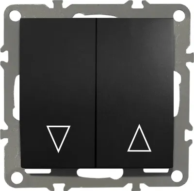 Produktbild von Jalousie-Wandtaster Rolladentaster QUADRA schwarz