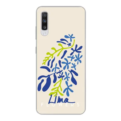 Produktbild von MuchoWow® Handyhülle Schutzhülle Hülle für Samsung Galaxy A70 Blume - Blätter - Lima Silikon Softcase Handy Hülle - Schutzhaube