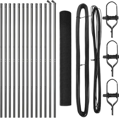 Produktbild von Möbel Geschweißter Drahtzaun mit 13 Pfosten Grau 1,4x25 m Stahl - Metallzäune 3351852