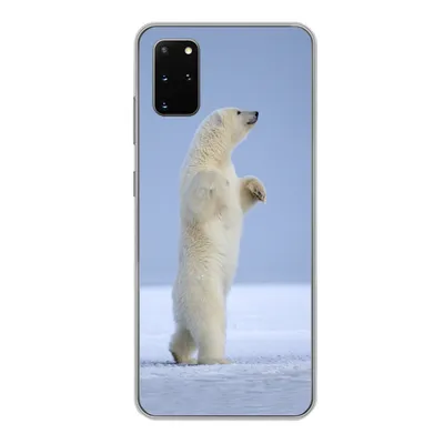 Produktbild von MuchoWow® Handyhülle Schutzhülle Hülle für Samsung Galaxy S20 Plus Eisbär - Lustig - Schnee - Kinder - Jungen - Mädchen - Kind Silikon Softcase Handy Hülle - Hartschale