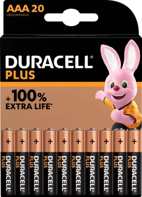 Produktbild von Duracell Plus New AAA BPH20 (MN2400/LR3)