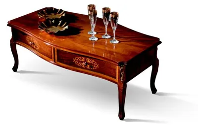 Immagine prodotto di Legno mobili italiani stile barocco tavolino marrone tavolo da salotto nuovo