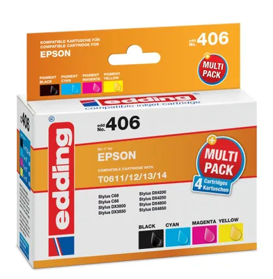 Immagine prodotto di Edding EDD-406 Multipack 4 Epson Stylus D68-88