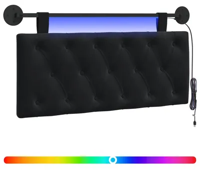 Produktbild von Hängendes Kopfteil Mit LED Licht Schwarz Samt