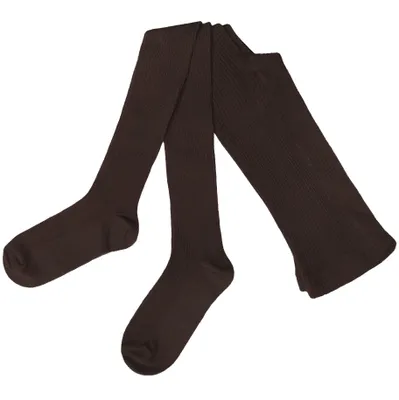 Produktbild von Damen Strumpfhosen aus Baumwolle 2:2 Rippe Schoko Größe 48-50