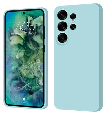 Produktbild von Hülle für Samsung Galaxy S25 Ultra Case Cover Bumper Smartphone Softgrip Schutzhülle Farbe: Hellblau