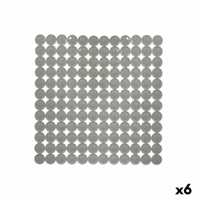 Produktbild von Rutschfeste Duschmatte Grau PVC 54 x 54 x 1 cm (6 Stück)