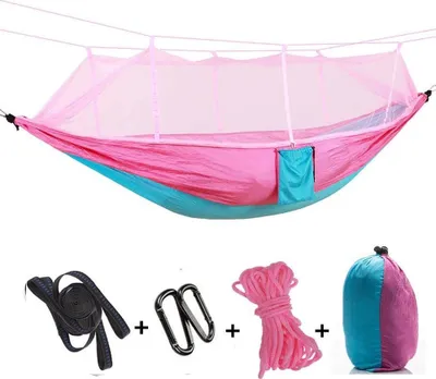 Produktbild von Ultraleichtes Moskitonetz Hängematte Camping Luftzelt - Rosa