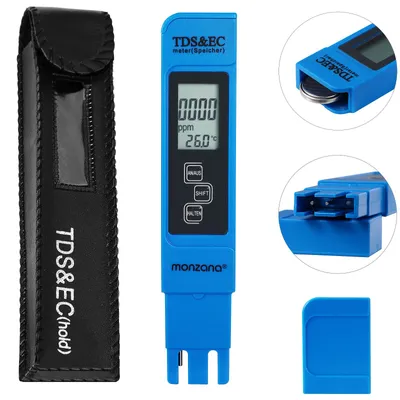 Produktbild von MONZANA® 3 in 1 TDS EC PH Messgerät Digitaler Wassertester | mit LCD Anzeige | Batterie - verschiedene Modelle