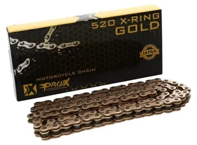 Imagen del producto de ProX Cadena de transmisión X-Ring dorada, 520 x 120L