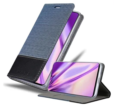 Immagine prodotto di Cadorabo Custodia per Samsung Galaxy M51 Custodia protettiva in blu Custodia per telefono cellulare Custodia a libro Cover