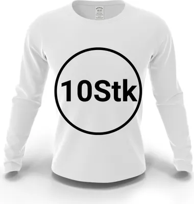 Produktbild von RODOPI Langarmshirt Runner Longsleeve für Damen und Herren Gr.XL T-Shirt Weiß Arbeitspullover Rundhals 100% Baumwolle