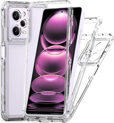 Produktbild von Transparente Handyhülle für Xiaomi Poco X5 Pro/Redmi Note 12 Pro 5G Stoßfeste TPU und PC Hybrid Klar Hülle