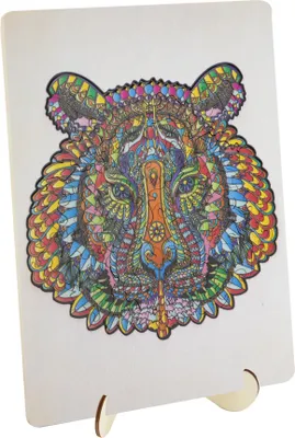 Image de Puzzle en bois Tigre 130 pièces.