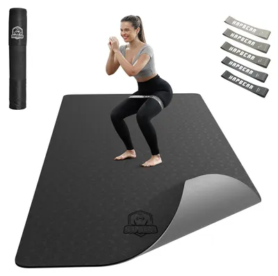 Immagine prodotto di Tappetino da yoga XXL - Spessore 6 mm, dimensioni 183 cm x 91 cm, tappetino da yoga extra grande, antiscivolo e ampio