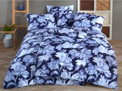 Obrázek produktu pro Francouzské povlečení Satén 220x200, 70x90cm Marsily modrá