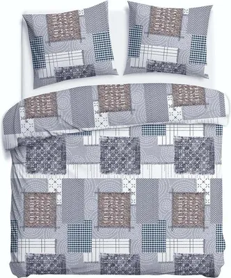 Immagine prodotto di Biancheria da letto in flanella, spessa, calda 200x220 31511-2 Grigio, patchwork